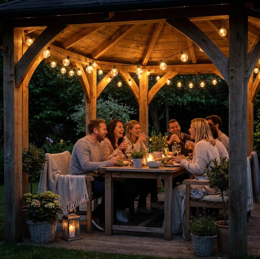Girlanda solarna ogrodowa 30 LED GLADI CONTROL 10,6 m 3000K z pilotem